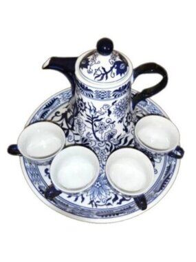 Bombay Tea Set with Circular Serving Tray